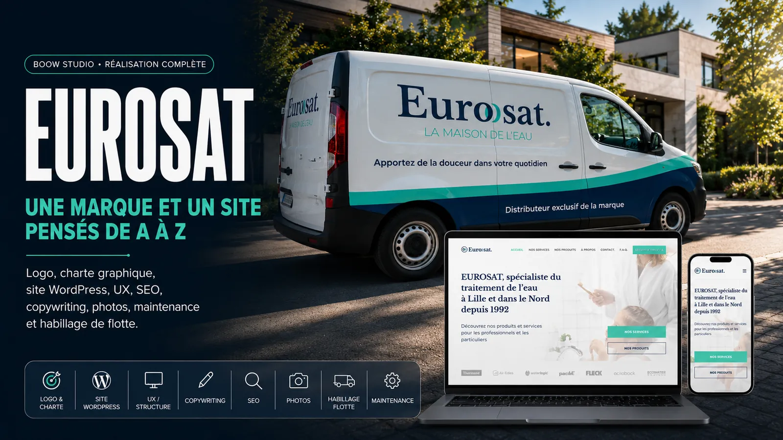Eurosat — marque et site pour un spécialiste du traitement de l'eau à Lille depuis 1992